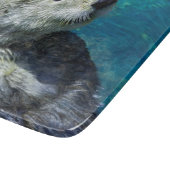 Schattig Zee Otter Cute Blue Water Snijplank (Hoek)