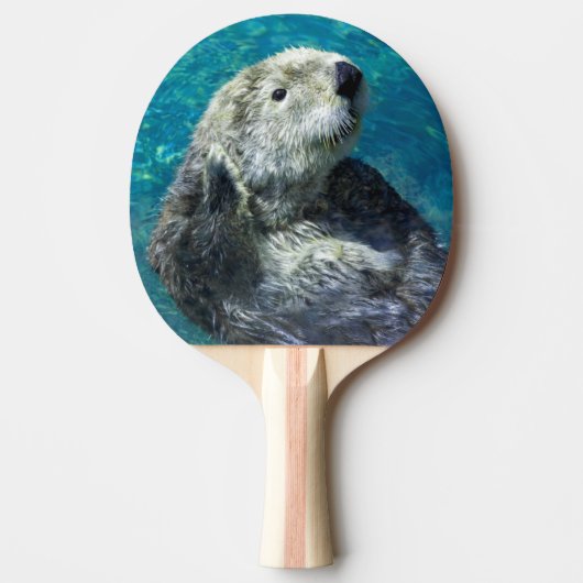 Schattig Zee Otter Cute Blue Water Tafeltennisbatje (Voorkant)