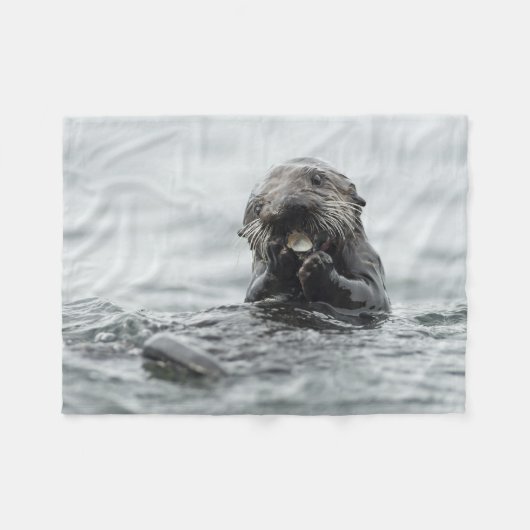 Schattig Zee Otter Fleece Deken (Voorkant (Horizontaal))