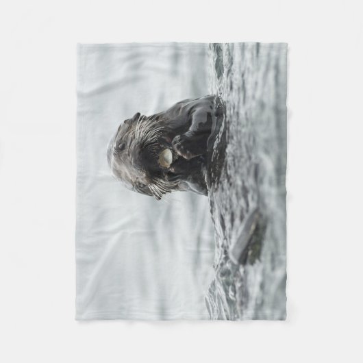 Schattig Zee Otter Fleece Deken (Voorkant)