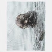 Schattig Zee Otter Fleece Deken (Voorkant)