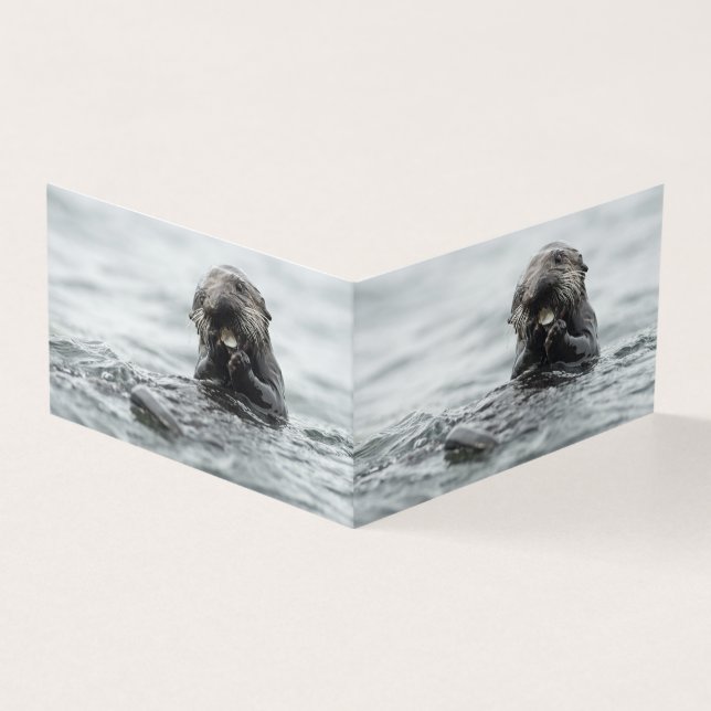 Schattig Zee Otter Kaart (Buitenkant)