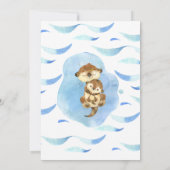 Schattig Zee Otter Meisjes Baby shower Kaart (Achterkant)