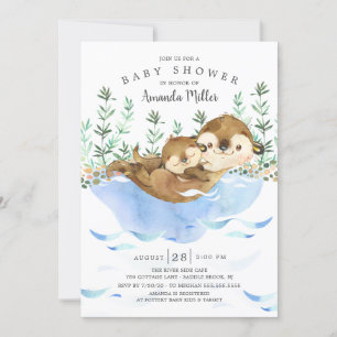 Schattig Zee Otter Neutraal Baby shower Kaart