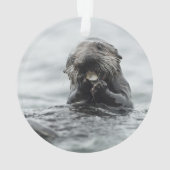 Schattig Zee Otter Ornament (achterkant)