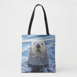 Schattig Zee Otter Peeks Tote Bag