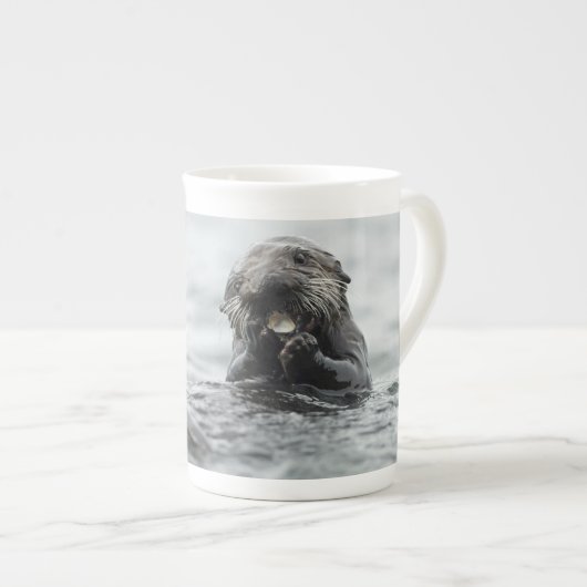 Schattig Zee Otter Porselein Kop (Voorkant rechts)