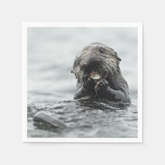 Schattig Zee Otter Servet (Voorkant)