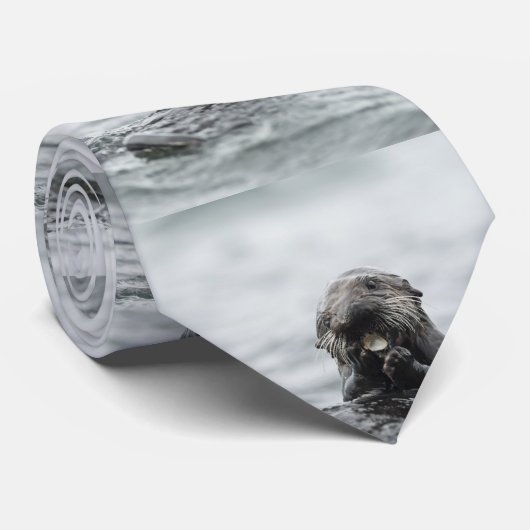 Schattig Zee Otter Stropdas (Opgerold)