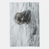 Schattig Zee Otter Theedoek (Verticaal)