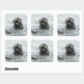 Schattig Zee Otter Vierkante Sticker (Vel)