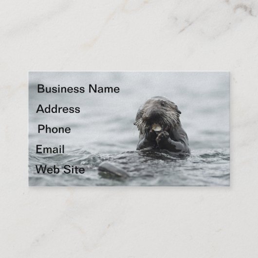 Schattig Zee Otter Visitekaartje (Voorkant)