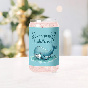 Schattig "Zee-raar? Een walvispun?" oceaanontwerp Blikvorm Glas