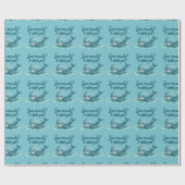 Schattig "Zee-raar? Een walvispun?" oceaanontwerp Cadeaupapier (Vlak)