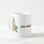 Schattig Zee Turtle Coffee Mok voor Content Creato (Voorkant links)