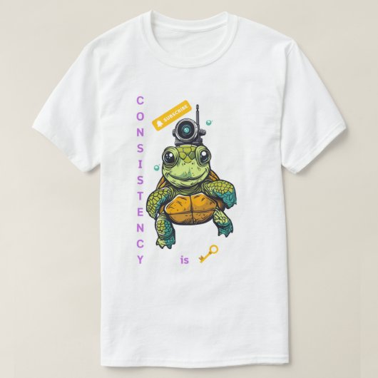 Schattig Zee Turtle T-Shirt voor Content Creators (Design voorkant)