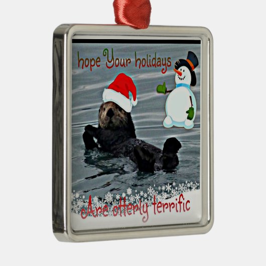 Schattig Zee van de Vakantie Otter Ornament (Rechts)