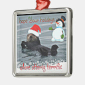 Schattig Zee van de Vakantie Otter Ornament (Links)