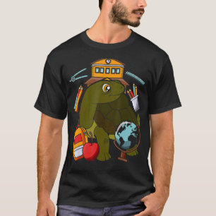 Schattig zeedier Kinderen School Leerling Zeeschi T-shirt