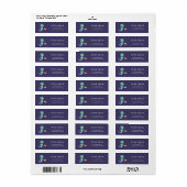 Schattig Zeemeermin Monster Kinderen Retouradres Etiket (Full Sheet)