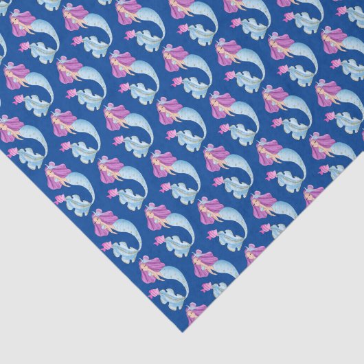 schattig zeemeerminpatroon tissuepapier (Detail)