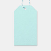 Schattig zeemermaid vissen naam op blauw cadeaulabel (Achterkant)