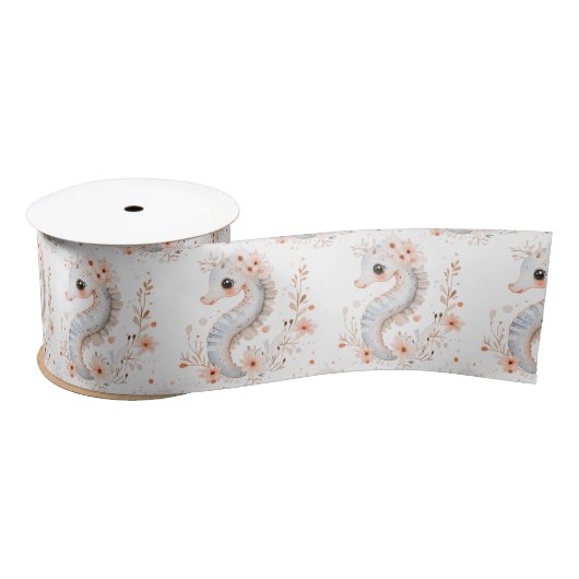 Schattig zeepaardje satijnen lint (Spoel)