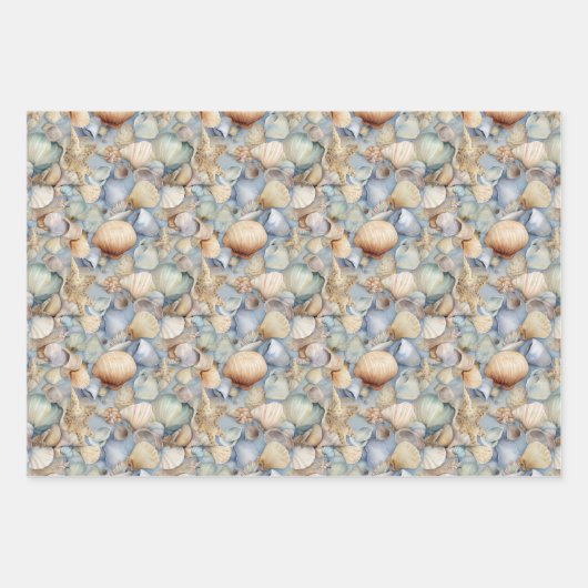 schattig zeeslagpatroon inpakpapier vel (Voorkant 3)