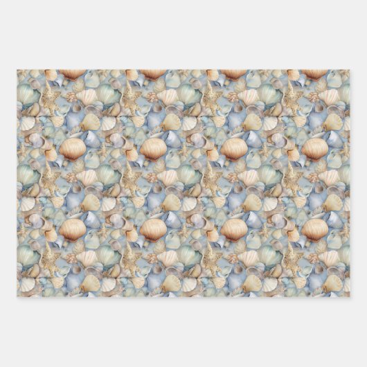 schattig zeeslagpatroon inpakpapier vel (Voorkant 2)