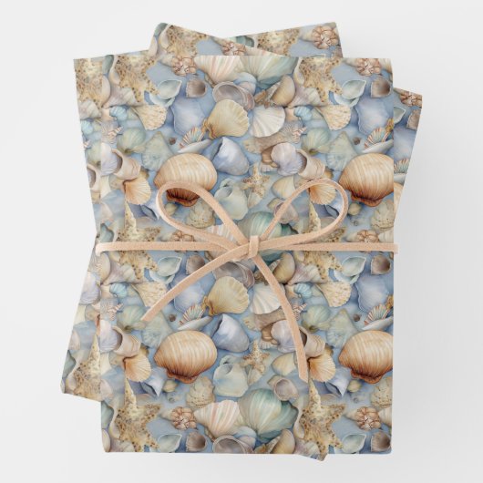 schattig zeeslagpatroon inpakpapier vel (In situ)