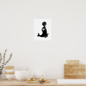 schattig zegel met kogelvormig ontwerp poster (Keuken)