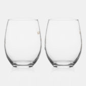 Schattig Zijn & Haar Jubileum Wijnglas Zonder Voet (Links)