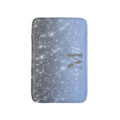 Schattig zilveren glitter badmat (Voorkant Verticaal)