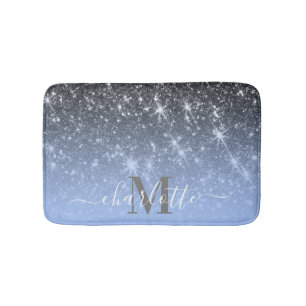 Schattig zilveren glitter badmat