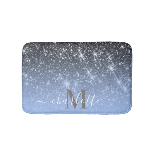 Schattig zilveren glitter badmat (Voorkant)
