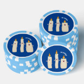 Schattig zingend kaars trio cartoon poker chips (Opstapeling)