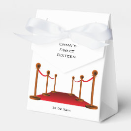 Schattig zoet 16 wit & rode tapijt verjaardagsfees bedankdoosjes