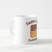 Schattig Zoet Als Chocolade Doodle Koffiemok (Voorkant links)