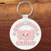 Schattig Zoet Als Snoep Roze Sleutelhanger (Voorkant)