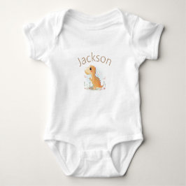 Schattig Zoet Gepersonaliseerde Dinosaur Baby Jong Romper