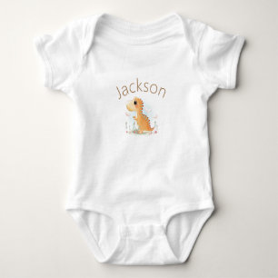 Schattig Zoet Gepersonaliseerde Dinosaur Baby Jong Romper