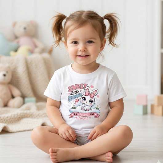 Schattig Zoet Klein Konijn Grote Dromen Peuter