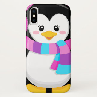 schattig zoet klein meisje pinguïn cartoon Case-Mate iPhone case