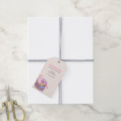 Schattig Zoet Roze Donut Meisje Verjaardag Bedankt Cadeaulabel (Met Touw)