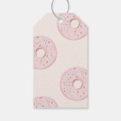 Schattig Zoet Roze Donut Meisje Verjaardag Bedankt Cadeaulabel (Achterkant)