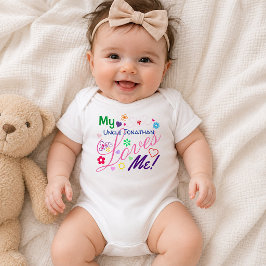 Schattig Zoete Kleurrijke Meisjesachtige Mijn Oom  Romper
