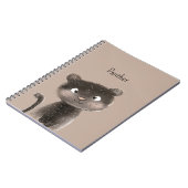 Schattig Zoete Panter Dier Notitieboek (Linkerzijde)