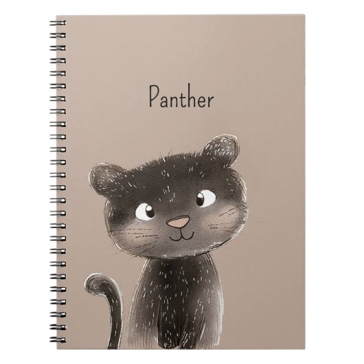Schattig Zoete Panter Dier Notitieboek (Voorkant)