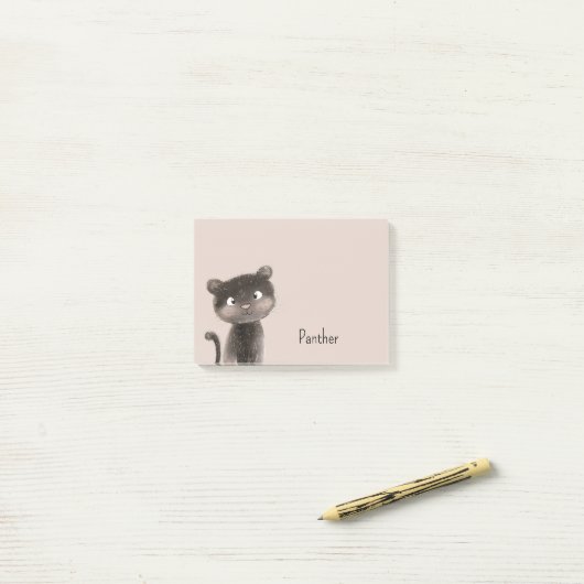 Schattig Zoete Panter Dier Post-it® Notes (Op bureau)