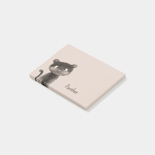 Schattig Zoete Panter Dier Post-it® Notes (Schuin)